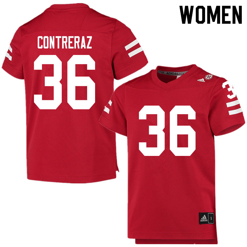 Women #36 Chase Contreraz Nebraska Cornhuskers College Football Jerseys Sale-Scarlet - Click Image to Close